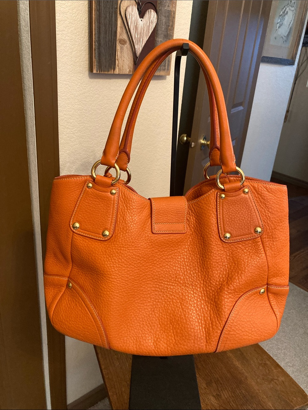 Prada Vitello Daino Pebbled Leather Push Lock Tote Bag EUC - Picture 3 of 15